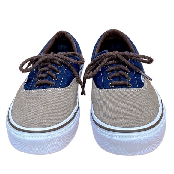 Vans Era T&H Lace-up Canvas Skate Shoe Blue/Khaki/Brown Unisex (M)9/(W)10.5 - Picture 2 of 8